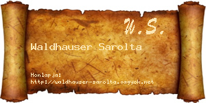 Waldhauser Sarolta névjegykártya