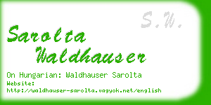 sarolta waldhauser business card